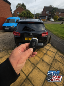 Citroen C5 Aircross spare key programmed by mobile auto locksmith in Nuneaton.