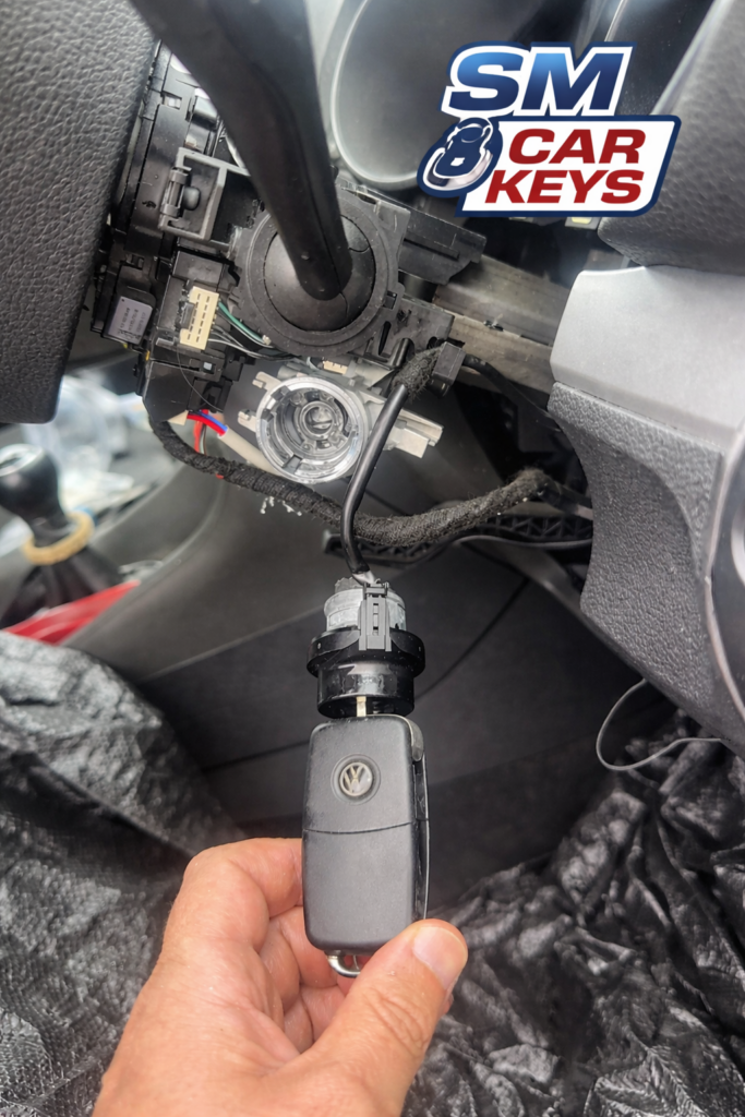 Volkswagen Golf Estate interior during ignition repair by SM Car Keys in Exhall Coventry.