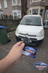 Citroen Berlingo replacement key supplied by SM Car Keys in Coventry after the only working key was lost.