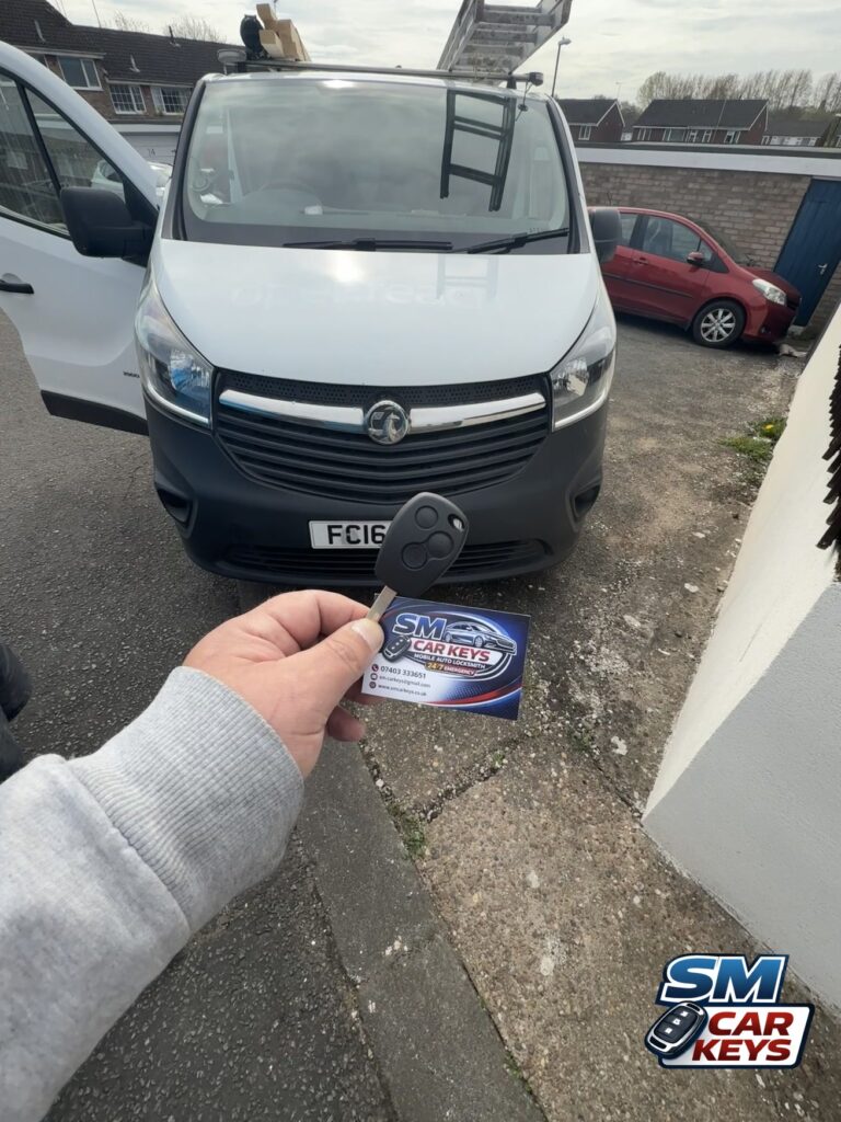SM Car Keys mobile auto locksmith service in Coventry replacing lost Vauxhall Vivaro van keys and programming a spare key on site.